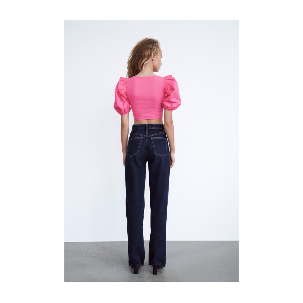 Zara Rib Ballon Top 🏷 - Picture 3 of 5